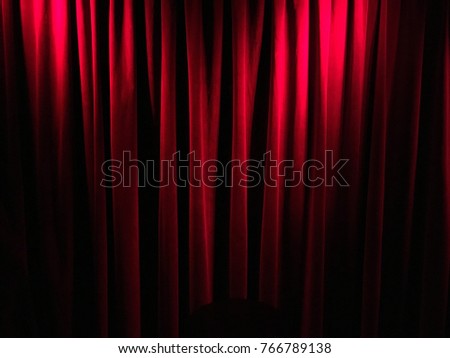 Red velvet drapes. Stock foto © 
