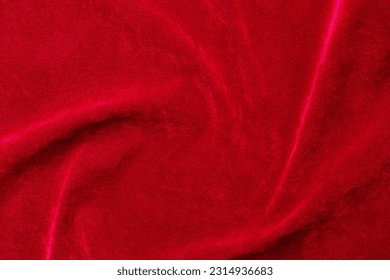 Red velvet fabric texture used as background. red fabric background of soft and smooth textile material. There is space for text.	 - Shutterstock ID 2314936683
