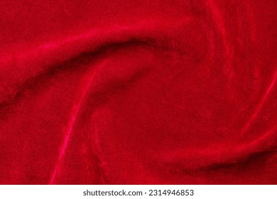 Red velvet fabric texture used as background. red fabric background of soft and smooth textile material. There is space for text.	 - Shutterstock ID 2314946853