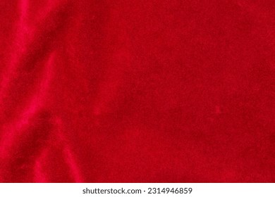 Red velvet fabric texture used as background. red fabric background of soft and smooth textile material. There is space for text.	 - Shutterstock ID 2314946859