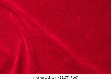 Red velvet fabric texture used as background. red fabric background of soft and smooth textile material. There is space for text.	 - Shutterstock ID 2317747167