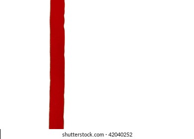 Red Velvet  Ribbon Isolated On White