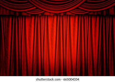 Red Theater Curtain Vector Theater Opera Stock Vector (Royalty Free ...