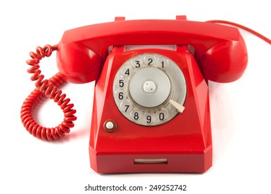 Red Vintage Telephone Stock Photo 249252742 | Shutterstock