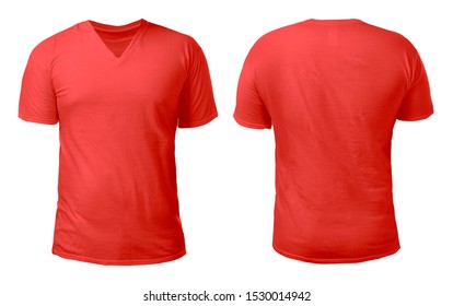 red v neck tshirt