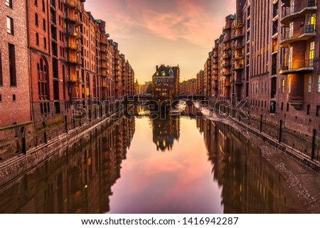 Similar – Foto Bild Speicherstadt Hamburg, Sonnenstern