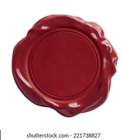 Red wax seal isolated on white with clipping path included - Shutterstock ID 221738827