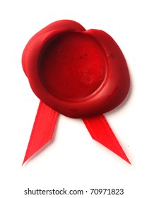 Red Wax Seal With Red Ribbon