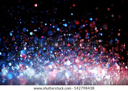 Red, white and blue glitter