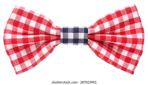 Red White And Blue Plaid Bow Tie