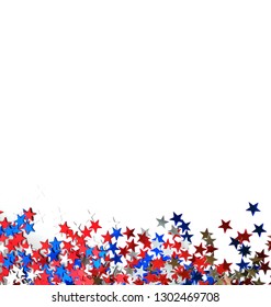 Red White Blue Shiny Confetti Stars Stock Photo 1302469708 | Shutterstock