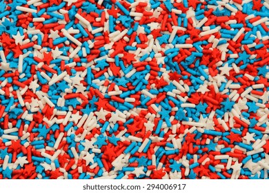 Red White Blue Sprinkles Background