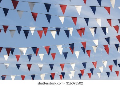Red White And Blue Triangular Bunting