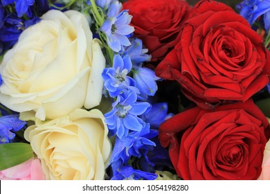 Red White And Blue Wedding Flowers For A Patriotic Themed Wedding
