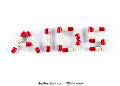 Red With White Capsule In AIDS WORLD, HIV Medication
