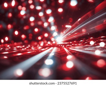 Red And White colorful glowing light pattern in background AI Generated