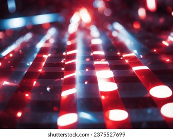Red And White colorful glowing light pattern in background AI Generated