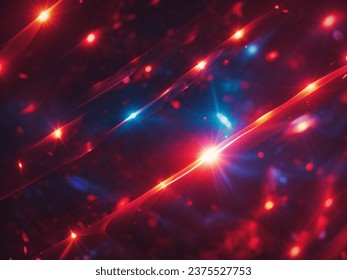 Red And White colorful glowing light pattern in background AI Generated