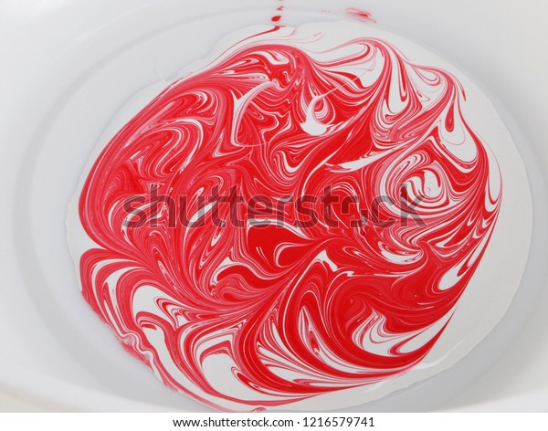 Red White Painting Colors Mixed Together Stock Photo Edit Now