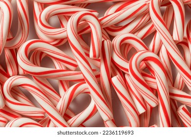 Red and White Peppermint Mini Candycanes for Christmas