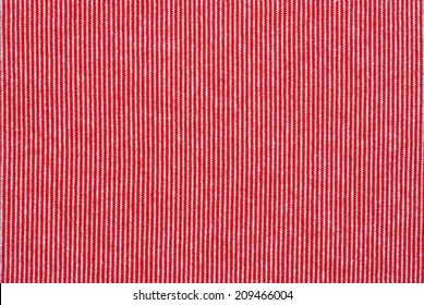 Red And White Striped Cotton Polyester Texture.