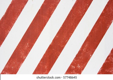 Red And White Stripes Of Color On A Wall