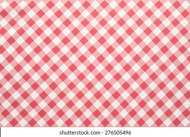 Red and white tablecloth background  