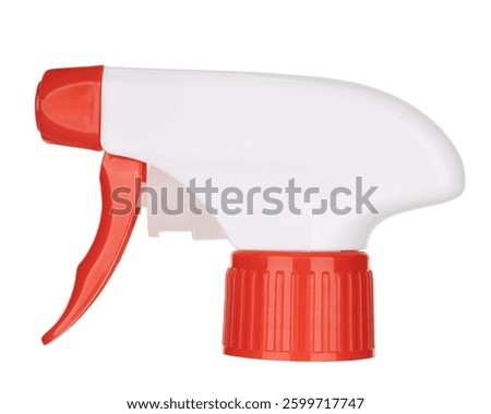 Red and White Trigger Sprayer for Liquid Bottles