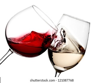 Red And White Wine Plash