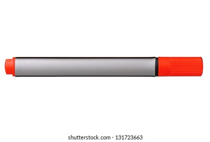 Red Whiteboard Marker Isolated On White Background