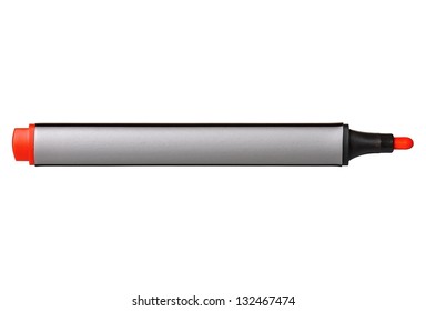 Red Whiteboard Marker Isolated On White Background