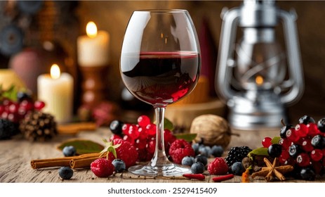 Red Wine: Bold red wine with deep berry and spice notes. Rich color and full-bodied taste, perfect for dinners and cozy evenings. - Powered by Shutterstock