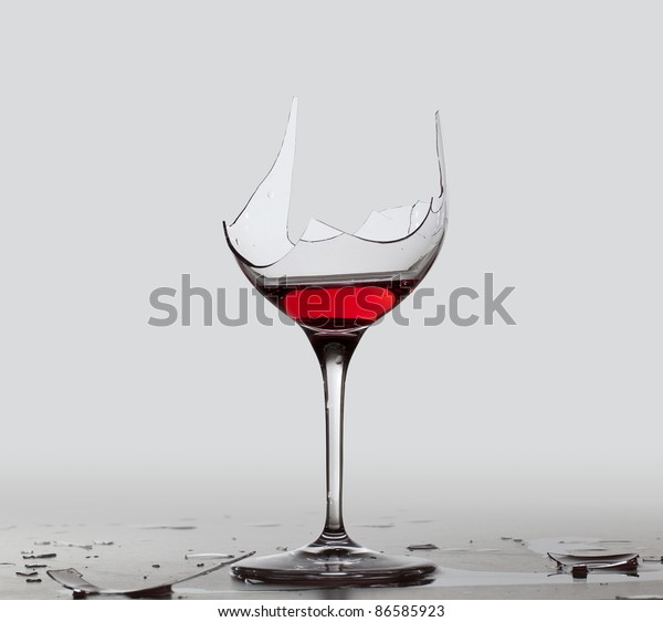 Demon drink! I though the shards of glass looked like a devil's horns. Stock photo on many agencies
