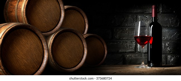 Red Wine In Cellar