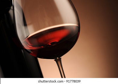 Red Wine Glass Close Up, Food Photo