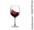 red wine isolated