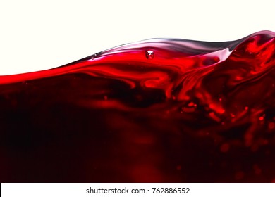 Red wine isolated on white background , abstract splashing , saved clipping path.