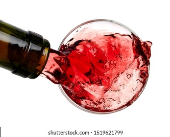 Red Wine Pouring, Top View