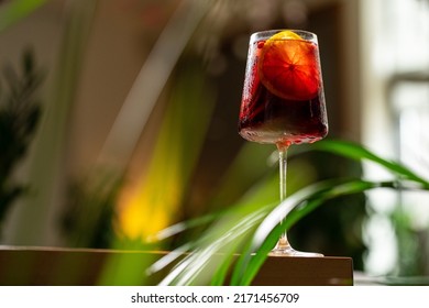 red wine spanish famous traditional fruity sangria gourmet cocktail drink