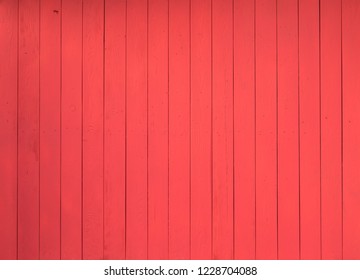 Red Wooden Barn Wall, Red Plank Background