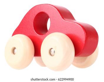 Red Wooden Toy Car