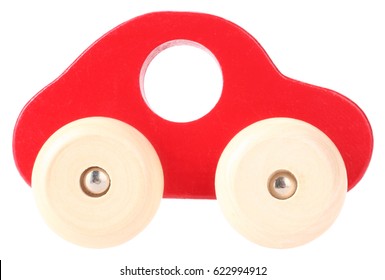 Red Wooden Toy Car