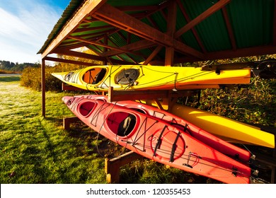 Red And Yellow Kayaks