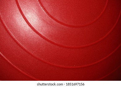 Red Yoga Ball Closeup With Curves