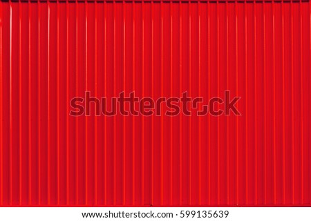 Red zinc texture wall,metal floor. Red tile roof floor background
