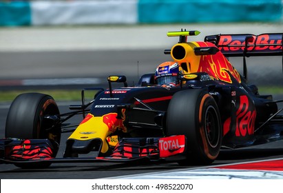 Redbull Racings Max Verstappen During The Free Practice Session Of 2016 FORMULA 1 Petronas Malaysia Grand