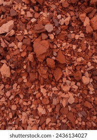 Reddish brown gravel soil texture