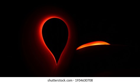 Reddish round shape blurry pattern background