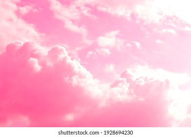 Reddish sky and pink with clouds
