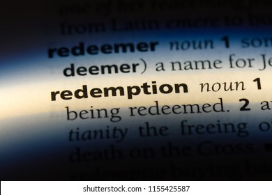 Redemption Word In A Dictionary. Redemption Concept.